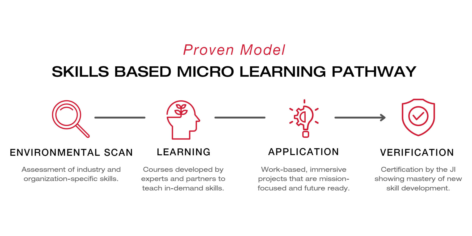 Skills Based Micro Learning Pathway: Skills Assessment + Learning + Application = Verification 