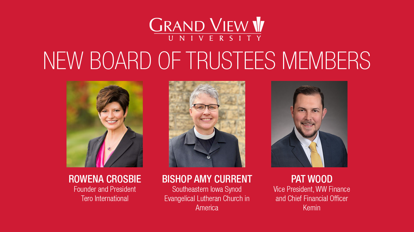 New Members Elected to Board of Trustees | Grand View University - Vimarsana News